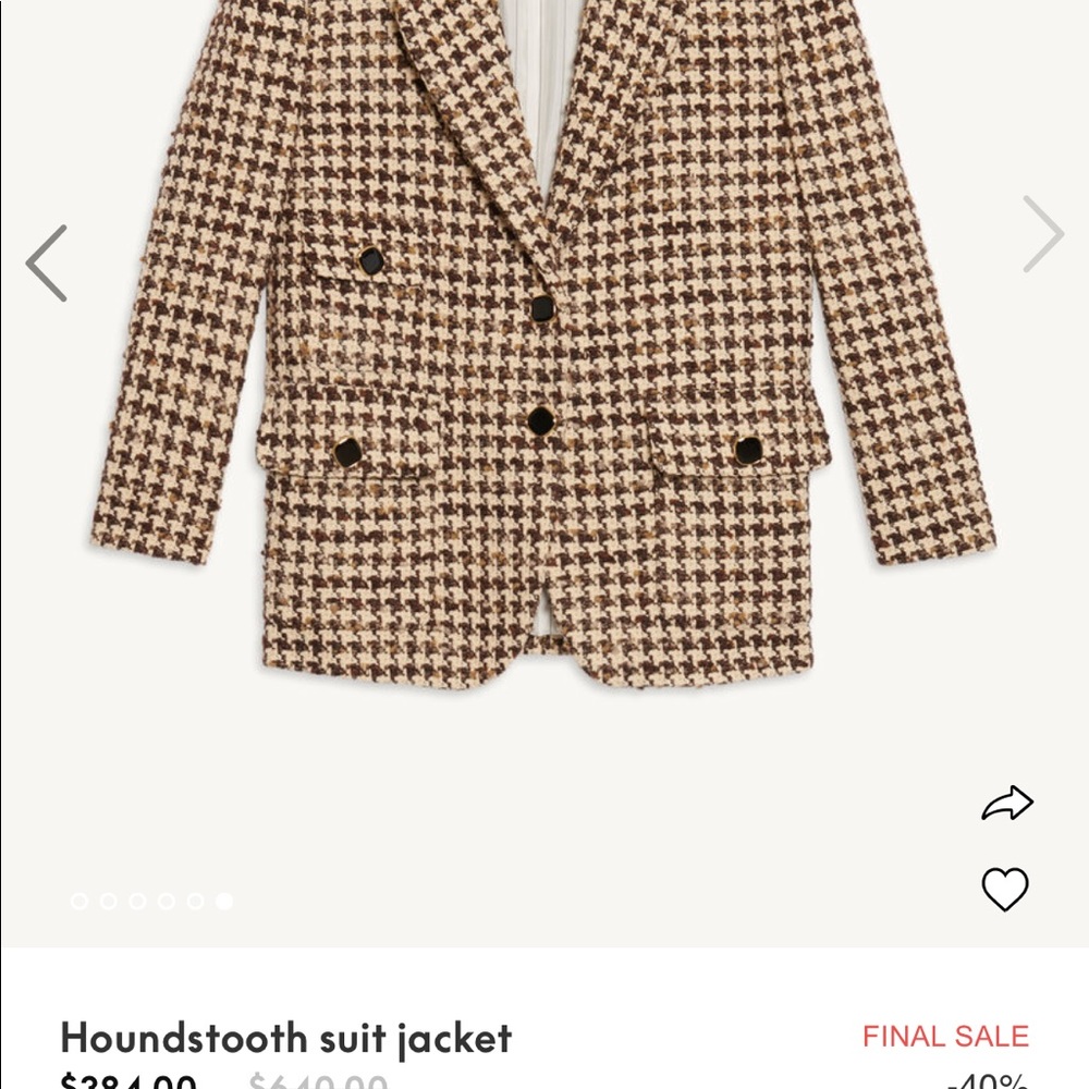 Sandro Esther Houndstooth Suit Jacket